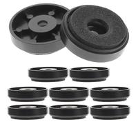 OFFSCH 10pcs Portable round Speaker Isolation Pads for Amplifiers and Musical Instruments, Made of Abs and Eva, Black Colour, Reduces Internal Reflections, Supports to 150lb, Speaker