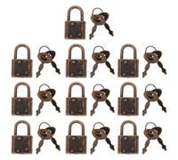OFFSCH 10pcs Retro Mini Alloy Padlock with Two Keys, Rustproof Vintage Style Lock for Suitcase and Cabinet, Protect Valuables on Occasions When You Go