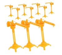 OFFSCH 10PCS Simulation Construction Crane Set for Hand Operated Manual Lift Tower Crane Engineering Vehicle Educational Portable Playset for Boys and Enhancing Creativity and Motor