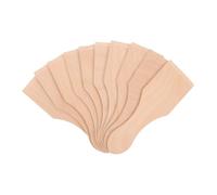 OFFSCH 10pcs Small Wooden Rice Cake Turner Set for Cooking Play Mini Wooden Spatulas Made From Safe Natural Wood Decorative Kitchen Utensils for Pretend Cooking and Skill Building in