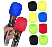 OFFSCH 10pcs Universal Mic Covers Thickened Sponge Microphone Protectors, Sturdy Mic Covers Protect against Saliva, Easy Replacement, for News Report and Conference Room Use