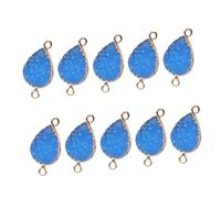 OFFSCH 10pcs Water Drop Pendant Crystals Necklace Pendant Charm Druzy Stones for Jewelry Making for Jewelry Making Blue