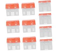 OFFSCH 10Pcs Western-style Villa Models Lightweight Simulation Building Kits for Micro Landscape Sand Table Garden Scene Decor and Photography Props