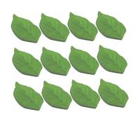 OFFSCH 12 Packs Leaf Shaped Self-stick Memo Pads Green Post Notes for Office Home School Lifelike Decorative Note Taking Supplies with Removable Scratch Stickers