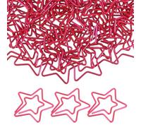 OFFSCH 120pcs Star Shaped Paper Clips: Metal Small Paperclips Novelty - Cute Paper Clip Bookmarks for Planners Planner Memo Notes - Office and School Supplies