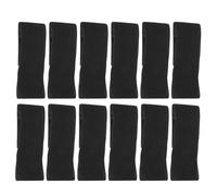 OFFSCH 12Pcs Black Elastic Funeral Armbands with Hook Loop Closure, Mourning Memorial Bands for Funeral Events and Respectful Tributes, 5X30Cm Polyester Mesh Captain Armband for Soccer
