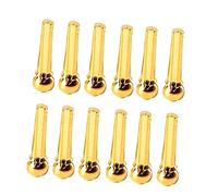 OFFSCH 12pcs Brass Guitar Bridge String Cone Nail Pins Guitar Accessories Replacement for Acoustic Electric