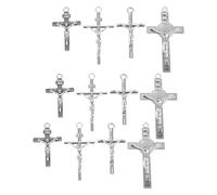 OFFSCH 12pcs Christ Cross Charms: Jesus Crucifix Pendants Findings Jewelry Making Accessories For DIY Crafting for DIY Necklace Bracelet