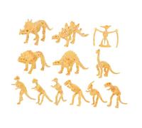 OFFSCH 12Pcs Creative Dinosaur Skeleton Models Educational Cognitive for Realistic Mini Archaeological Excavation Playthings for Early Learning and Home Decoration