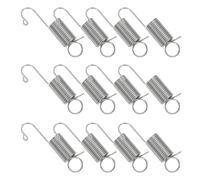 OFFSCH 12pcs Extended Tension Spring with Dual Hooks for Retail Display Rack and Display Boards, Stainless Steel and Zinc Construction, Versatile Adjustability for Outdoor and Shop Use