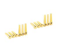 OFFSCH 12pcs Guitar Bridge Pegs Acoustic Guitar Pins Brass Replacement Studs for Folk Classical Ukulele