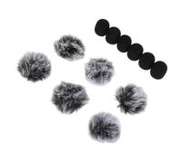OFFSCH 12pcs Lavalier Wind Muff Lapel Microphone Furry Windscreen Sponge Covers Wind Muffs for Interviews Podcasting Vlogging Recording