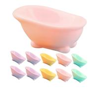 OFFSCH 12pcs Miniature Bathtub Decor Set Small Micro Dollhouse Accessories Realistic Bathroom Organizer for Dolls House Scale Display Random Color