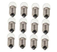 OFFSCH 12pcs Miniature Screw Base Bulbs Replacement LED Indicator Lights for Physics Experiments Educational Electrical Circuits Small Flashlight and Vintage Device Use