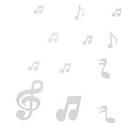 OFFSCH 12pcs Music Note for Classroom Decor Adhesive Wall Decals for Boys and Girls Room Nursery Music Classroom Easy to Apply Remove Smooth Application