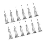 OFFSCH 12pcs Needle Felting Doll Stand Holder Set, Versatile Iron Crochet Doll Display Base, Sturdy Small Support Stands for Daily Life and Desktop Use, Silver
