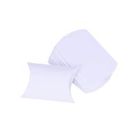 OFFSCH 12pcs Pillow Shaped Wedding Candy Boxes White Wedding Favour Boxes Craft Paper Easy Assembly