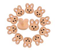 OFFSCH 12pcs Rabbit Shaped Resin Craft Buttons for Sewing DIY Brown Cartoon Buttons for Coats Shirts Sweaters and Handmade Clothing Decoration