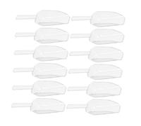 OFFSCH 12pcs Reusable Plastic Ice Scoops with Ergonomic Handles Multipurpose Food Scoops for Flour Sugar Coffee Beans Candy Popcorn and Buffet Spoons