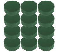 OFFSCH 12pcs Round Green Floral Foam Blocks for Flower Arranging, Sturdy Foam Support and Easy to Cut, Suitable for Wedding Decorations and Artificial Plants