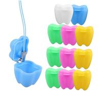OFFSCH 12pcs Toddler Tooth Box Lost Tooth Keepsake Case Baby Storage Container Newborn Baby Collector Set Random Style