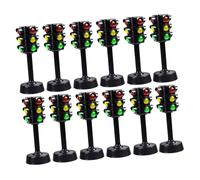 OFFSCH 12Pcs Traffic Light Traffic Signs Model Educational Road Safety Play for Early Learning and DIY Sand Table Accessories