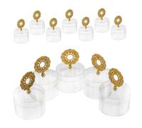 OFFSCH 12pcs Transparent Round Candy Favor Boxes with Lids for Christmas Wedding Birthday Party Decor Portable Mini Dessert Containers Stable Treat Holders for Shower and Bridal Shower