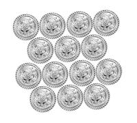 OFFSCH 14pcs British Style Coat Buttons for Womens Clothing Lightweight Round Flat Suit Buttons for Trench Coats Metal Sewing Embellishments for Cardigans and Sweaters