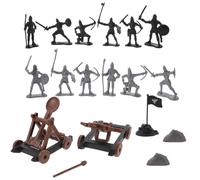 OFFSCH 14pcs Plastic Soldier with Chariot and Archers War Play Figures for Boys and Educational S War for Role-playing and Hand-eye Coordination Development