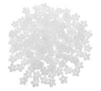 OFFSCH 150pcs Gradient Transparent Glass Flower Beads with Five-Petal Spacer Caps for DIY Jewelry Making Cherry Blossom Bead Caps for Necklaces and Bracelets Crafting