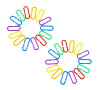 OFFSCH 150pcs Plastic C-clip Chain Link for Preschool Educational Learning Lightweight Links for Cognitive Development and Creative Play