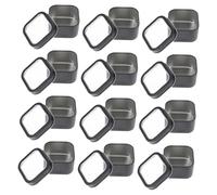 OFFSCH 15pcs Metal Square Tins with Transparent Window Lids for Candle Making and Cosmetic Storage Tinplate Containers for DIY Creams Balms and Small Item Organization