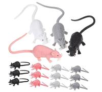OFFSCH 16 Pcs Realistic Fake Mice Multi Color Rat Figurines for Halloween Decor Educational Plastic Rat Ornaments with Craftsmanship and Safe Material for Indoor Display