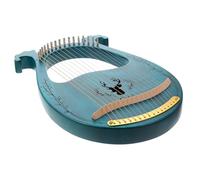 OFFSCH 16-string Harp Lyre Wooden String Instrument Handheld Harp Musical Toy Tone Perfect Present Color