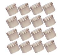 OFFSCH 16pcs Lightweight Aluminum Can Storage Jars Tea Cans Lid Reusable Storage Tin for Travel