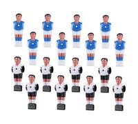 OFFSCH 16Pcs Resin Foosball Players Wear-resistant Soccer Guys with Printing for Table Football Game Replacement Black-white Blue-black Jerseys