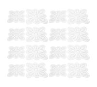 OFFSCH 16pcs White Plastic Embroidery Canvas Sheets Flower Petal Mesh Panels for DIY Handwoven Bags Crafting Crochet Projects and Handmade Purse Accessories