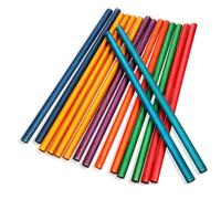 OFFSCH 16pcs Wooden Rhythm Music Sticks for Percussion Instrument Educational Musical Painted Sticks Enhance Rhythm Skills and Musical Cognition