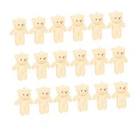 OFFSCH 18Pcs Mini Bear Figurines Decorative Adorable Tiny Bear Pendants Lightweight Portable Art Craft for Birthday and Home Party Decorations