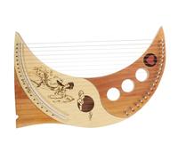 OFFSCH 19-String Wooden Lyre Harp with Warm Tone and Bright Sounds Lightweight Cedarwood Handheld Harp Set with Extra Strings and Pick Box Portable Ancient Style String Instrument