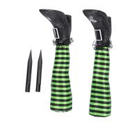 OFFSCH 1Pair Halloween Witch Leg Garden Decor Themed Party Outdoor Decoration for Halloween Creepy Witch Feet Stakes for Spooky Display Halloween Witches Decor