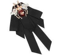 OFFSCH 1pc Retro Bee Bow Brooch Pin Black Pre-tied Bow Tie Accessory for Women Formal Weddings Parties Stylish Lapel Pin for Shirts Skirts with Easy Wear Design