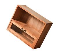 OFFSCH 1Pc Retro Wooden Desktop Organizer Multi Functional Cosmetic Cabinet with Drawer for Bedroom Office and Living Storage Stylish and Wooden Makeup Box for Jewelry and Accessories