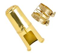 OFFSCH 1set Alto Saxophone Mouthpiece Cap Unique Pattern Clip Saxophone Clamp for Structure Easy to Clean and Maintain Alto Sax Accessories
