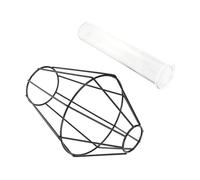 OFFSCH 1set Creative Geometric Iron Art Hydroponic Vase Rack for Office and Home Decor Glass Vase for Flower Arranging and Plant Display Modern Desktop Decoration