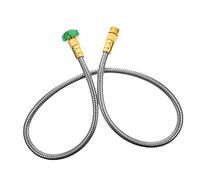 OFFSCH 1set Garden Hose Connector Flexible Stainless Steel Hose Extension Lightweight Puncture Leak-Resistant Design for Easy Watering and Cleaning Tasks