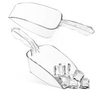 OFFSCH 2 Pcs Candy Scoops Pet Food Scoop Round Bottom Plastic Scoop for Ice Cream Candy and Pet Treats