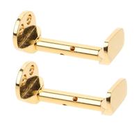 OFFSCH 2 Pcs Gold Violin Chin Rest Screws Replacement for 3/4 4/4 Models, Removable Cheek Rest Clamps Compatible Hill Style Violin Accessories for String Instrument Maintenance