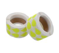 OFFSCH 2 Rolls Neon Fluorescent Writable Jar Tags Self-Adhesive Water Drop Stickers for Pantry Food Containers Craft Decorations High Visibility Removable Label