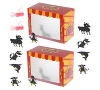 OFFSCH 2 Set DIY Shadow Puppets Theater Kit with Easy Assembly for Creative Storytelling and Imaginative Craft Activities Educational Craft Kits for Boys